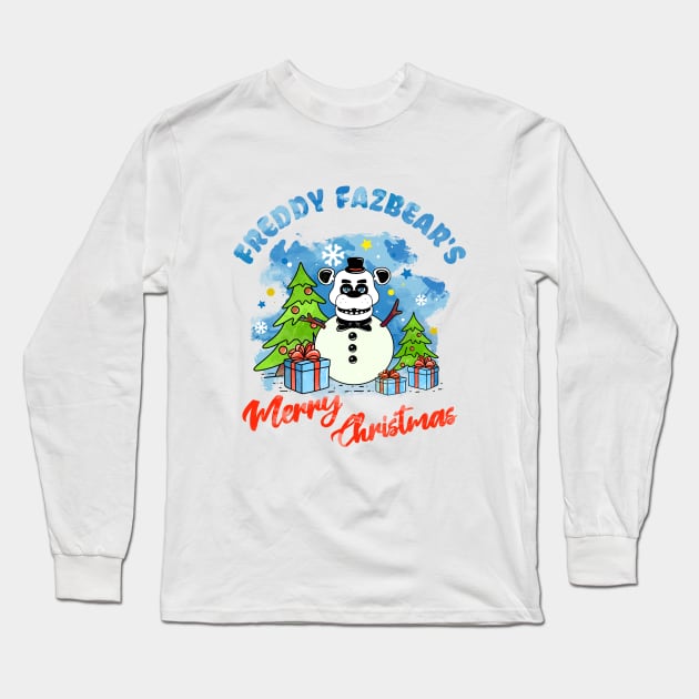 Freddy Fazbear Merry Christmas - Five night at freddy's Long Sleeve T-Shirt by Nine Tailed Cat